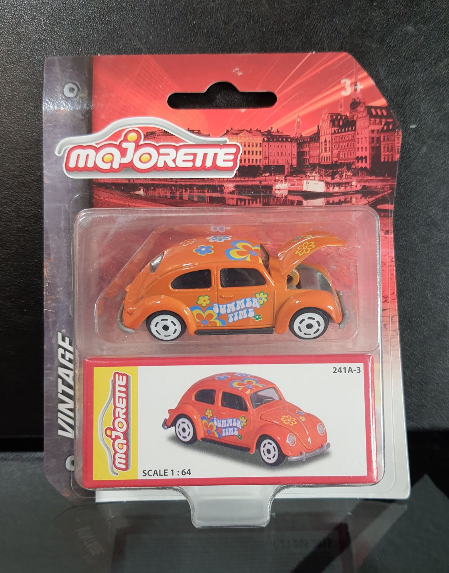 Majorette "Vintage" Series 1/64 _2020_ Vw Beetle / Orange _ Summer Time