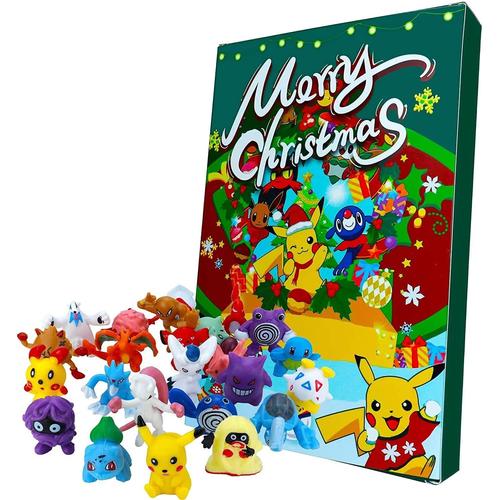 Calendrier De L'avent 2022 Pour Enfants,24pcs Anime Figures Calendrier De L'avent Cartoon Mini Modèle Poupée,Cadeaux De Noël Pour Enfants Garçons Filles