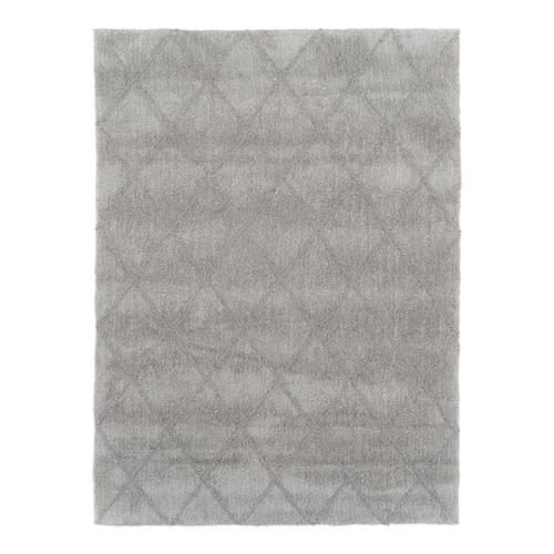 Vercai Rugs Collection Jay - Tapis À Poils Longs - Carpet Microfibre Pour Le Salon - Polyester Microfibre - Argent - 60x100 Cm