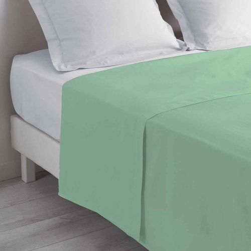 Drap Plat En Coton "Biolina" 240x300cm Sauge