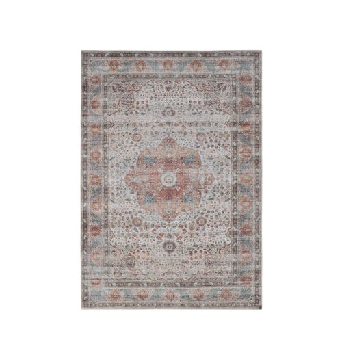 Vercai Rugs Collection Toucan - Tapis Rond À Poils Longs - Carpet Pour Le Salon - Lavable En Machine - Beige - 120x170 Cm