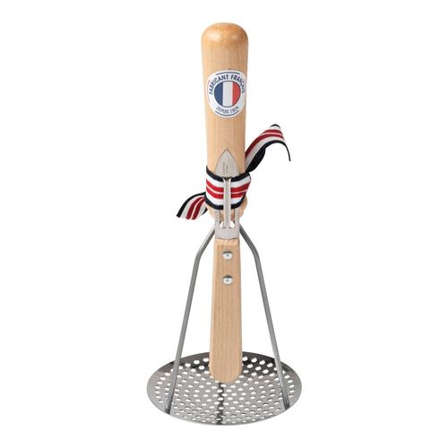 Ensemble Presse Purée Et Éplucheur Naturel En Bois De Hêtre