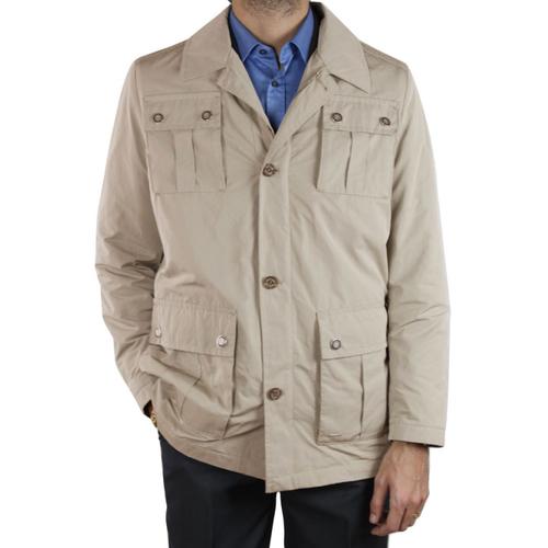 Parka Multipoche Beige Homme