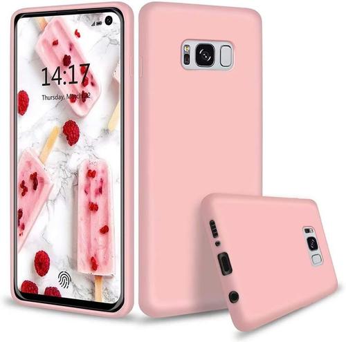 Compatible Avec Lg G6 Coque Ultra Mince Antichoc Silicone Liquide Étui Pour Téléphone Gel Doux Microfibre De Caoutchouc Rayure Protecteur Cas(Rose)