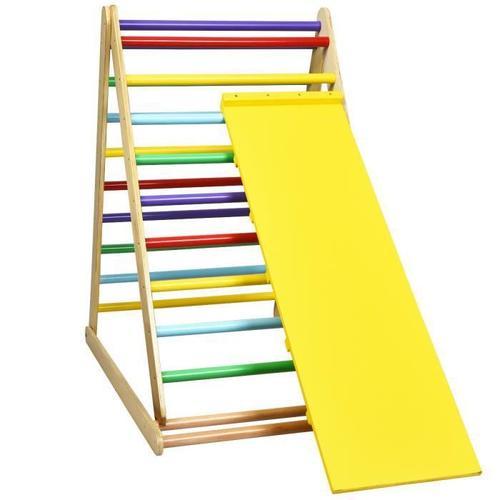 Costway Échelle D'escalade, Triangle D'escalade Pour Enfant En Bois, Surface Bien Lisse, Pour Garçons Et Filles 3 Ans