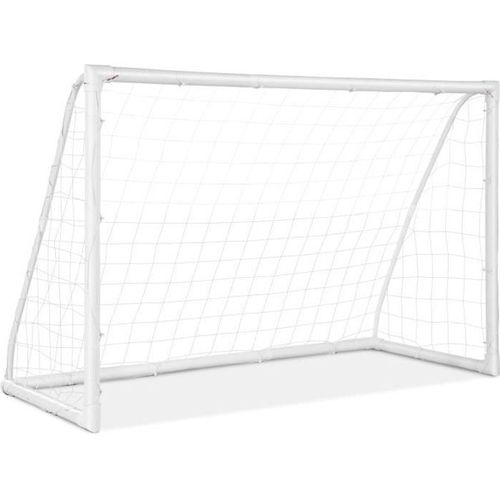 Costway Cage De Football Enfant Exterieur 183 X 80 X 118.5 Cm Structure En Pvc Pour Jardin/Entraînement 18 Clips Et 6 Piquets De Sol