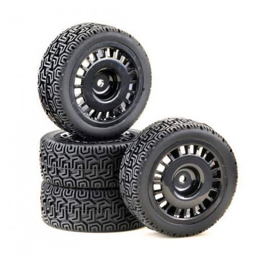 4 Roues Av/Arr Rallye Winded Design Noire 1/10 - 2510061-Absima