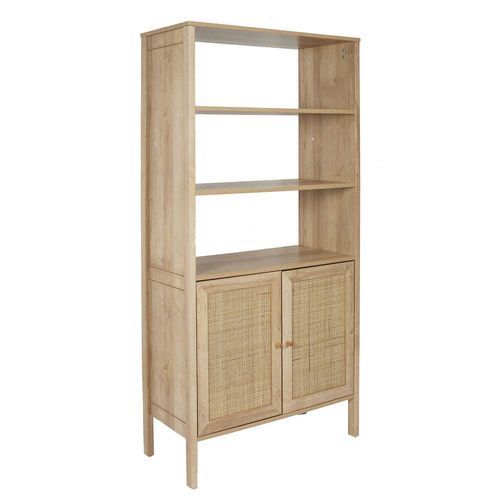 Buffet En Rotin Et Panneaux De Particules Avec Multiples Rangements H.163.Cm