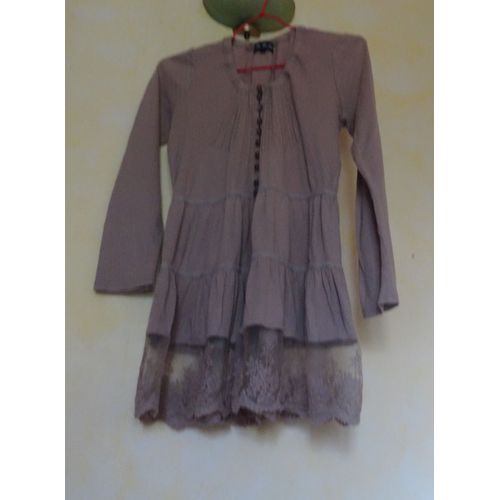 Tunique Miss June Beige Avec Dentelle T 2 38