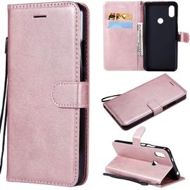 Compatible Avec Coque Xiaomi Redmi S2, Flip Rabat Cuir Portefeuille Housse Avec Fentes Pour Cartes, Magnetique Fonction Stand Etui A Rabat Or Rose & 2x Verre Trempe