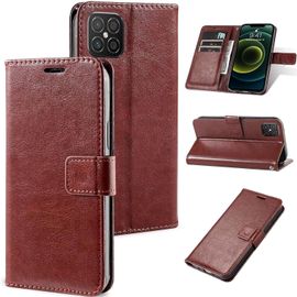 Etui Coque Compatible Xiaomi Redmi S2 Cover Housse Portefeuille¿2x¿ Verre Trempe,3 Fente Pour Carte Fermeture Magnetique Portable 360°Protection Antichoc Stand Cuir Premium Pc Coque,Brun