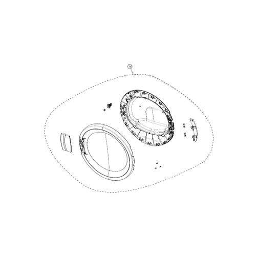 Porte complète Sèche-linge (2978310100 HIGHONE BEKO BELLAVITA LISTO)