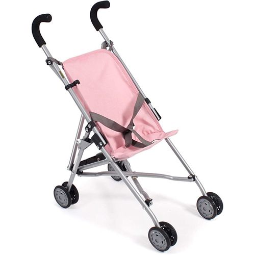 Poussette Mini-Buggy Roma Rose Pour Poupée