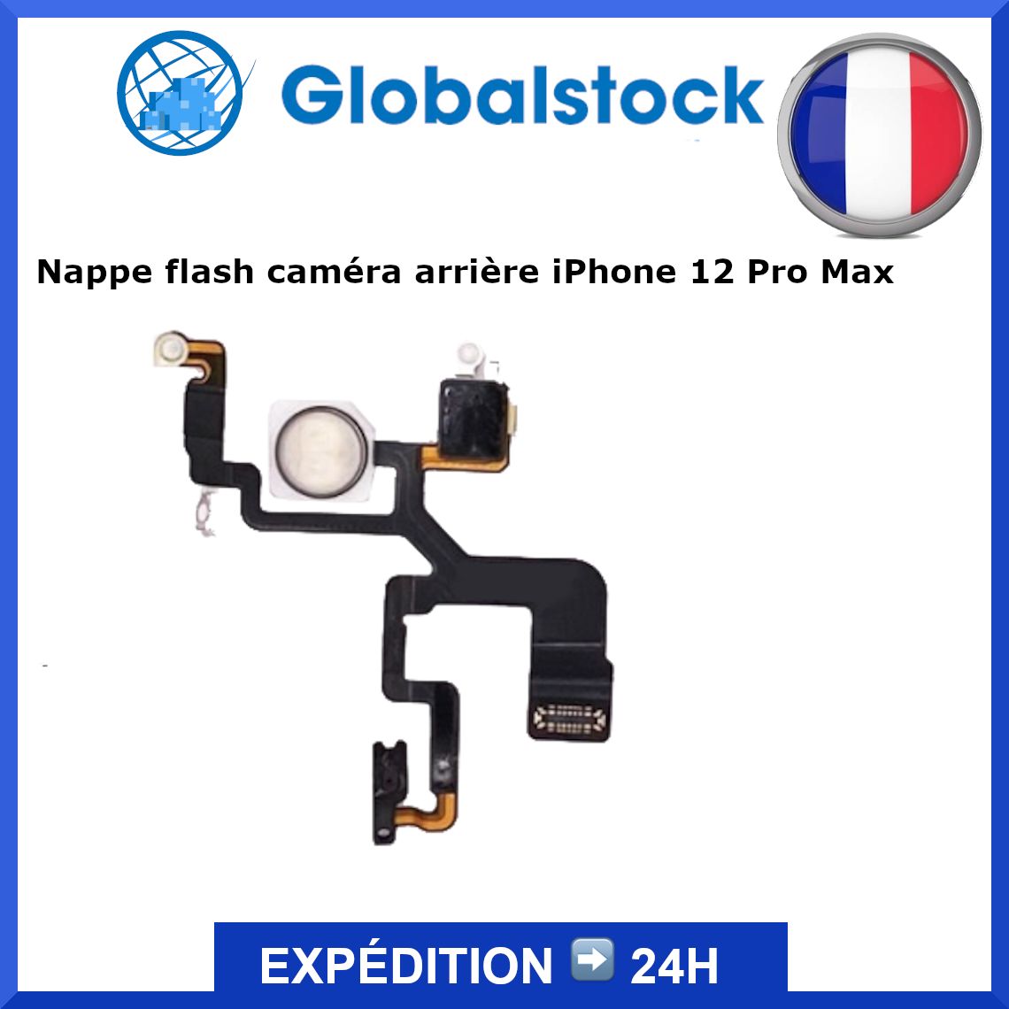 Nappe Flash + Caméra Arrière Pour Iphone 12 Pro Max