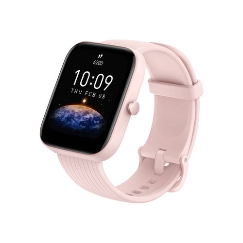Amazfit Bip 3 Pro - Rose - Montre Connectée Avec Bracelet - Silicone - Rose - Taille Du Poignet : 153-218 Mm - Affichage 1.69" - Bluetooth - 33.2 G