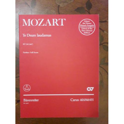 Mozart - Te Deum Laudamus Kv 141 - Conducteur - Carus 40.046.01