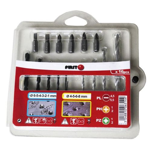 Coffret d'accessoires embouts et forets (16 pcs) - DIAGER COFFRET FIRST