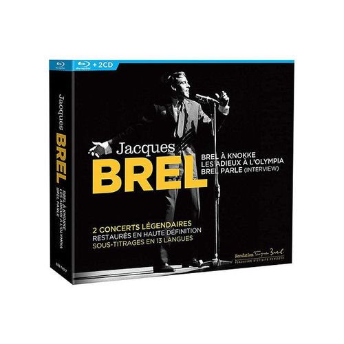 Jacques Brel - Brel À Knokke + Les Adieux À L'olympia + Brel Parle (Interview) - Blu-Ray + Cd