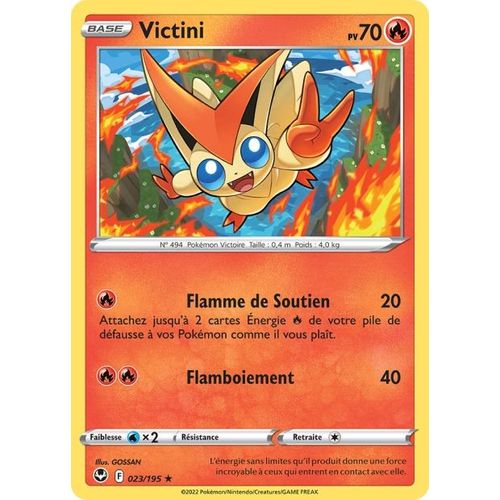 Carte Pokemon - Victini - 023/195 - Rare - Eb12 Tempête Argentée -