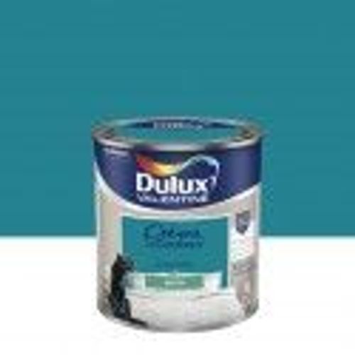 Peinture décoration finition crème de couleur satin bleu acapulco 0.5l DULUX VELENTINE