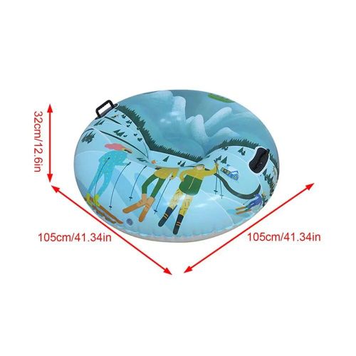 Traîneau À Neige Gonflable Pour Enfants Et Adultes,Luge D'extérieur Robuste,Cavalier De Neige Pour Enfants Et Adultes,Hiver - Type Standard
