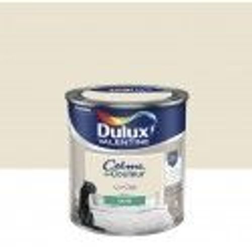 Peinture décoration finition crème de couleur satin lin clair 0.5l DULUX VELENTINE