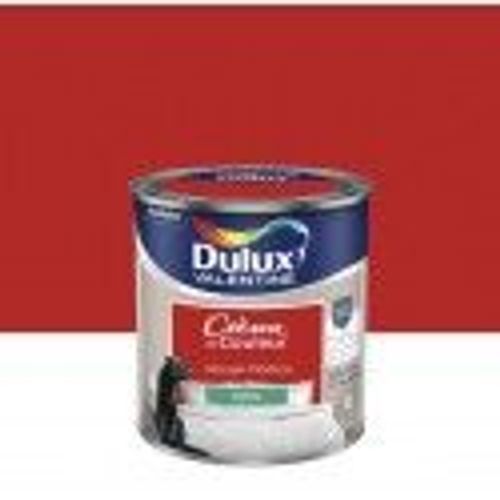 Peinture décoration finition crème de couleur satin rouge madras 0.5l DULUX VELENTINE