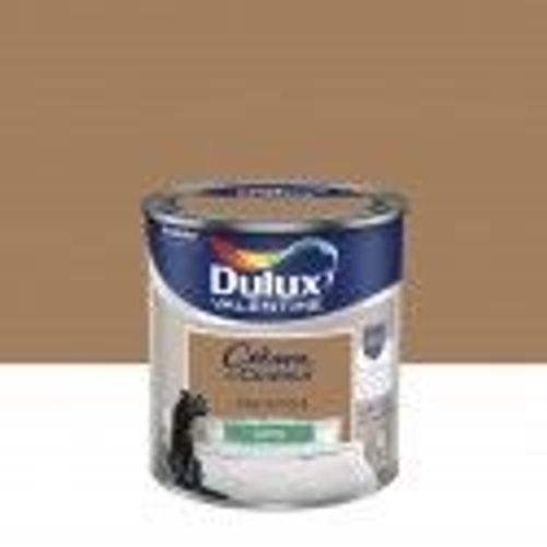 Peinture décoration finition crème de couleur satin marron miel ambrée 0.5l DULUX VELENTINE