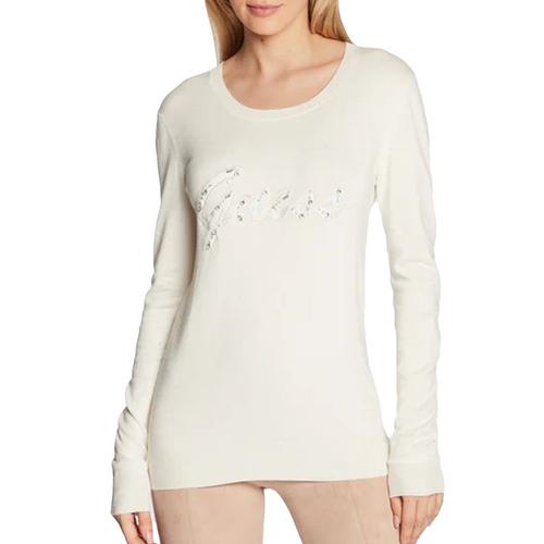 Pull Guess Liliane Rn Femme Blanc