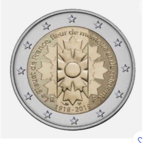 Vendre Pièce 2 Euros Bleuet De France Piece 2 euros commémorative France rare 1918-2018 le bleuet de France  collec | Rakuten