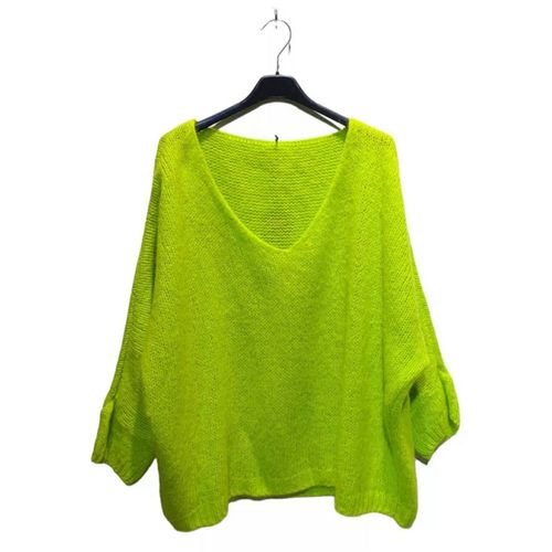 Pull En Mohair Femme Vert Pomme 