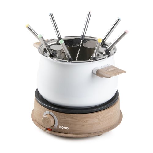 Appareil à fondue Domo DO736F - 8P - look bois/blanc - 1500 W