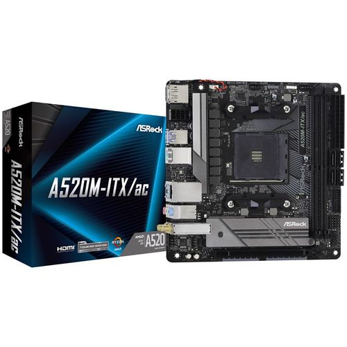 Asrock A520m-itx/ac, Amd A520 Mainboard - Sockel Am4