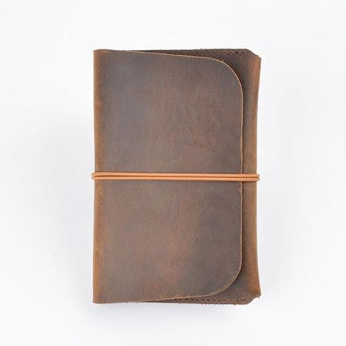 Mini Portefeuille En Cuir Fait À La Main",Porte-Documents,Porte-Cartes,Dossier Rétro Traditionnel En Peau De Vache,Rangement De Fichiers En Papier,"Cadeau - Type Brown