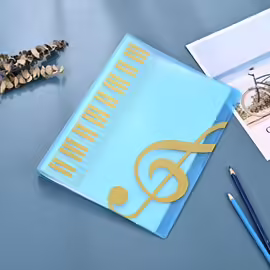 Vogely Classeur Pour Partitions De Musique 60 Pages Compatible Avec Les Lettres A4, Inscriptible Et Détachable Noir Facile à Utiliser