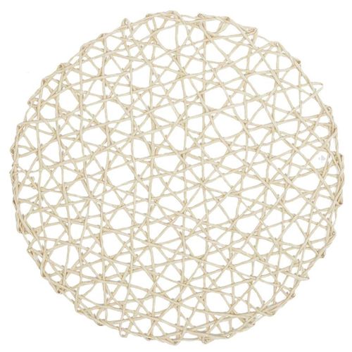 Lot De 2 Sets De Table Rond Ajoure Beige