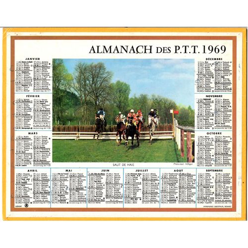 Almanach Des P.T.T. 1969 [Département Aveyron]