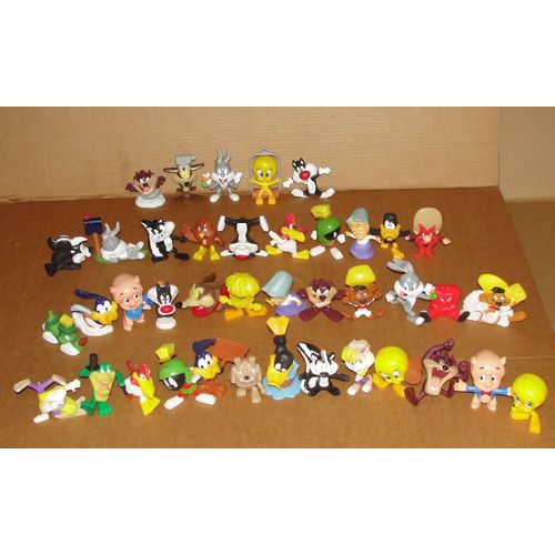 Figurines Looney Tunes Serie Complete Mac Donalds - Lot 40 Personnages Dessin Animés Happy Meal Mattel