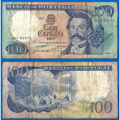 Portugal 100 Escudos 1965 Billet Escudo Castelo Branco Europe