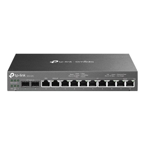 TP-Link Omada ER7212PC V1 - Routeur commutateur 8 ports - 1GbE - ports WAN : 4 - fixation murale
