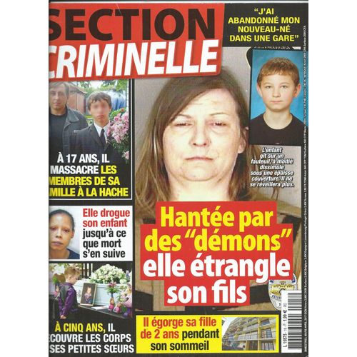 Section Criminelle 01/03/2017 Michala Pyke, Nathalie Wall, Amy M. Robertson, Nicholette Lawrence, Robert Bance, Ian Brady, Myra Hindley, Taya Young, Mathis Jouanneau, Karine Ledoux, Albert Fish