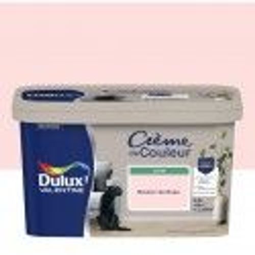 Peinture décoration finition crème de couleur satin bouton de rose 2.5l DULUX VALENTINE