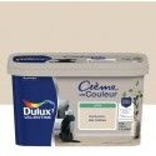 Peinture décoration finition crème de couleur satin beige caravane des sables 2.5l DULUX VALENTINE