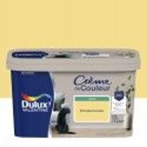 Peinture décoration finition crème de couleur satin jaune pamplemousse 2.5l DULUX VALENTINE