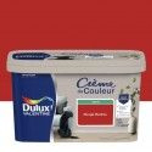 Peinture décoration finition crème de couleur satin rouge madras 2.5l DULUX VALENTINE