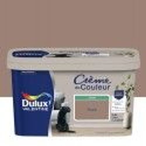 Peinture décoration finition crème de couleur satin taupe 2.5l DULUX VALENTINE