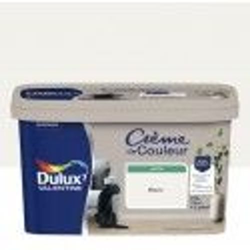 Peinture décoration finition crème de couleur satin blanc 2.5l DULUX VALENTINE