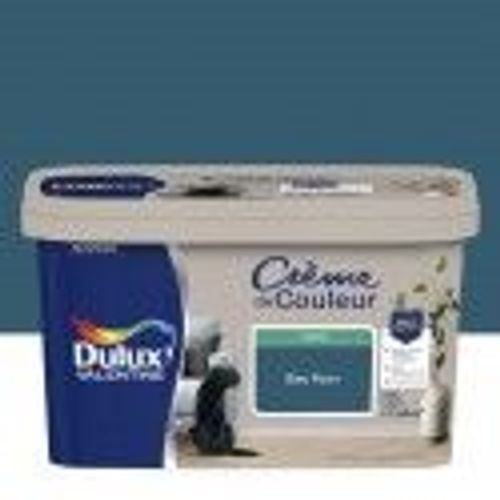 Peinture décoration finition crème de couleur satin bleu paon 2.5l DULUX VALENTINE