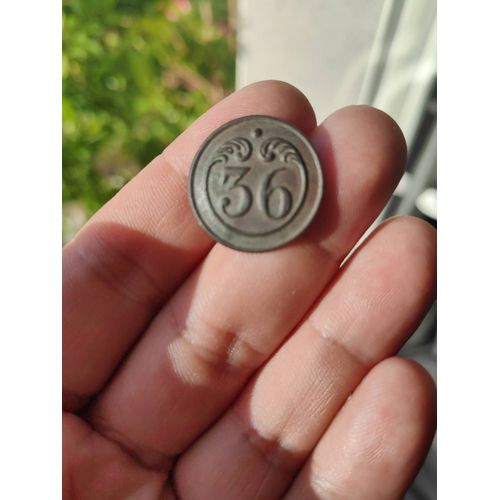 Bouton Plat Napoleon 1 36 Ème Infanterie De Ligne - 1803/1814 