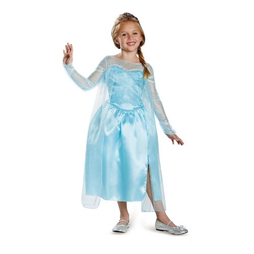 Déguisement Classique Elsa La Reine Des Neiges Fille - Taille: 7 - 8 Ans (124 - 136 Cm)
